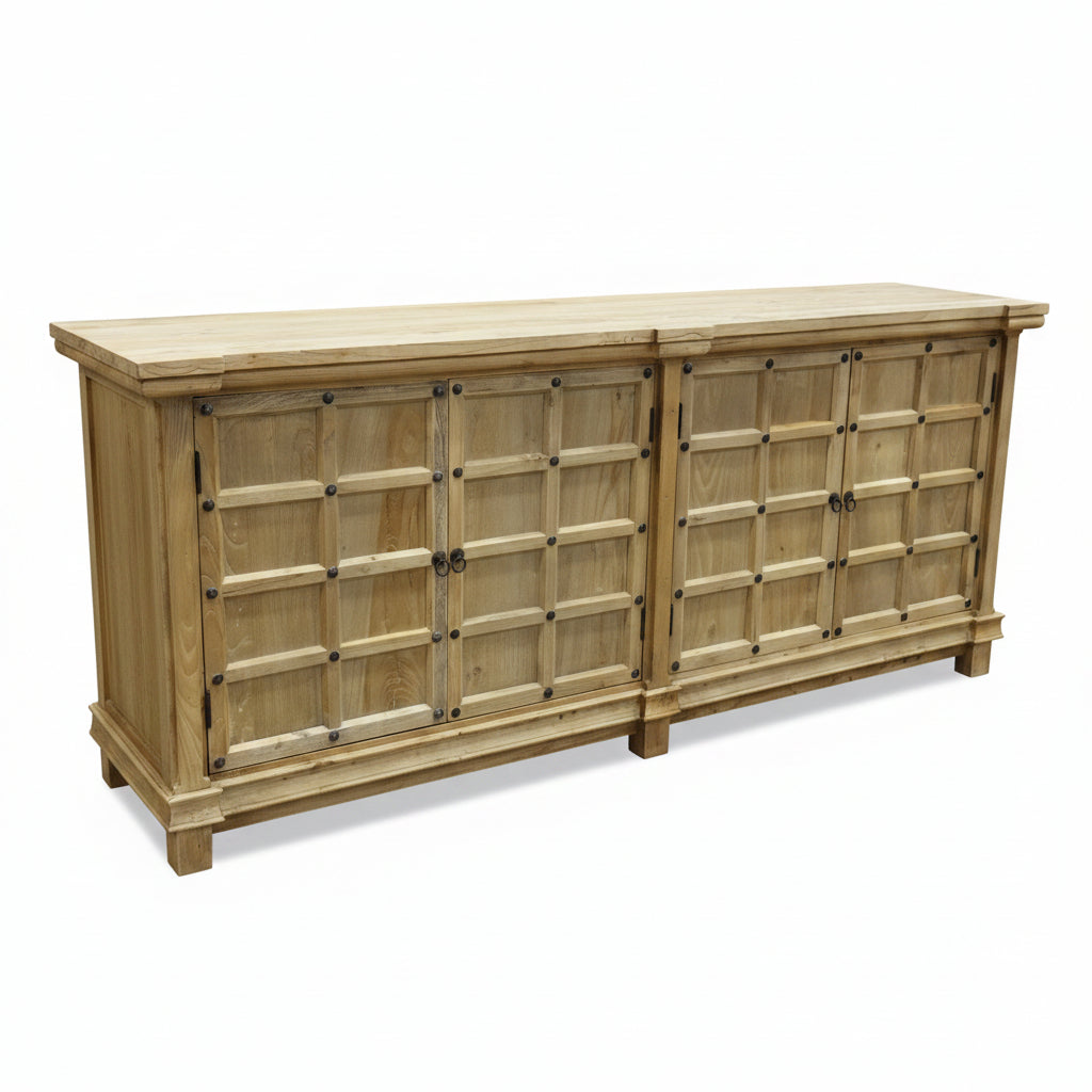 MF Chinese Antique Reproduction Recycled Timber 4 Door Buffet - 160cm