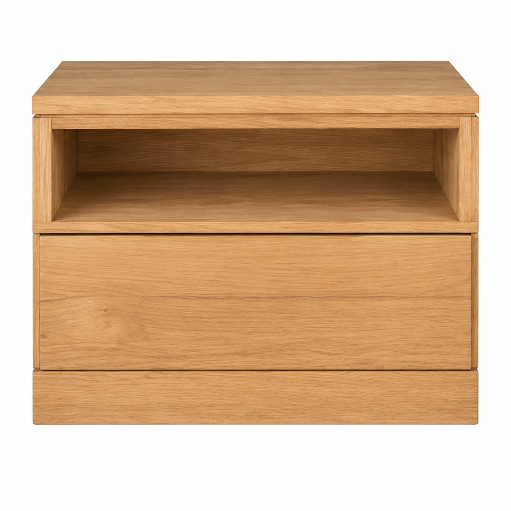 MD Malhouse Solid Timber Lamp Table with 1 Drawer & Niche
