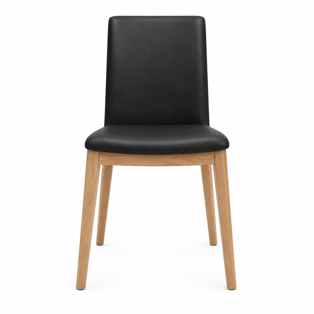 MD Clara Leather Upholstered Timber Leg Dining Chair