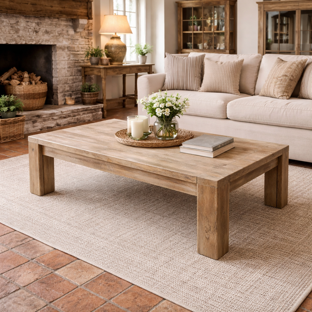MF Madrid Recycled Elm Timber Coffee Table
