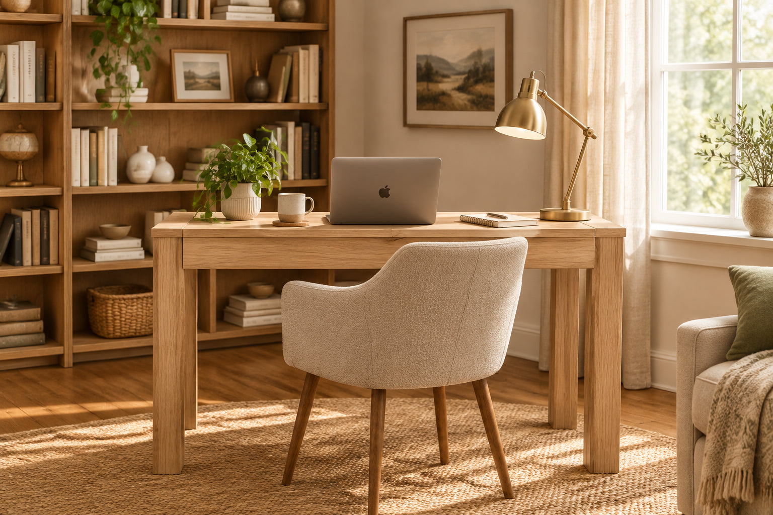 MD Moni Solid Timber Study Desk
