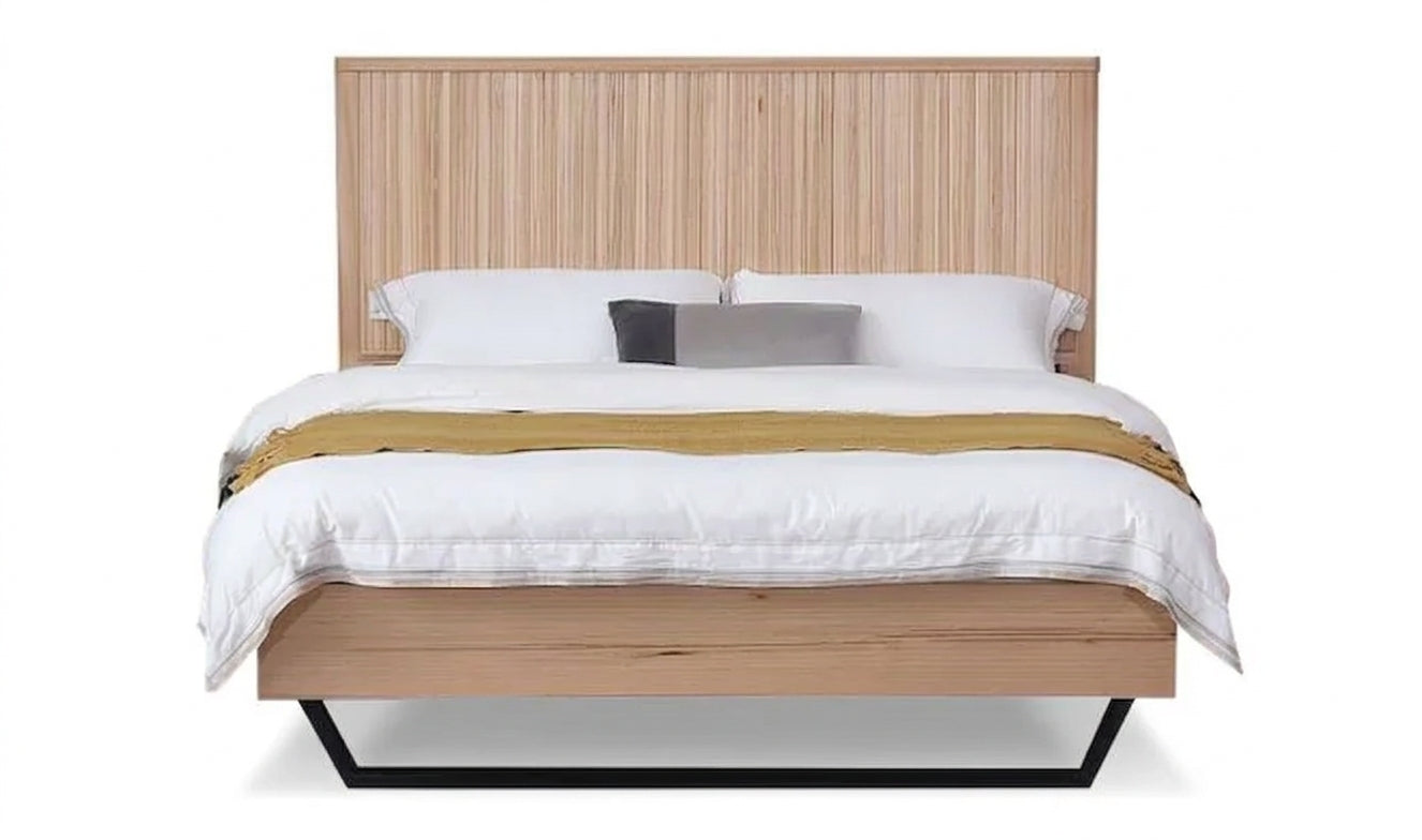 MD Oscar Solid Timber Bed in Natural Finish