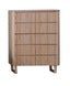 MD Oscar Solid Timber 5 Drawer Tallboy