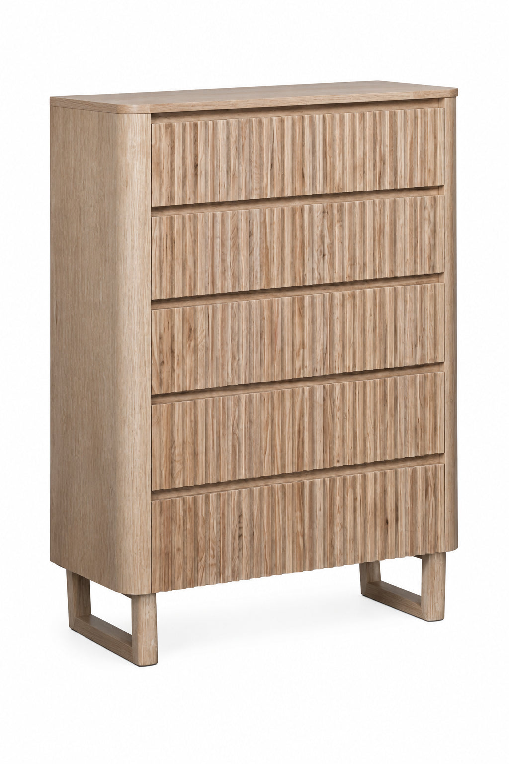 MD Oscar Solid Timber 5 Drawer Tallboy