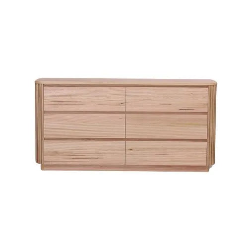 MD Spring Low Chest 6 Drawers - Ash
