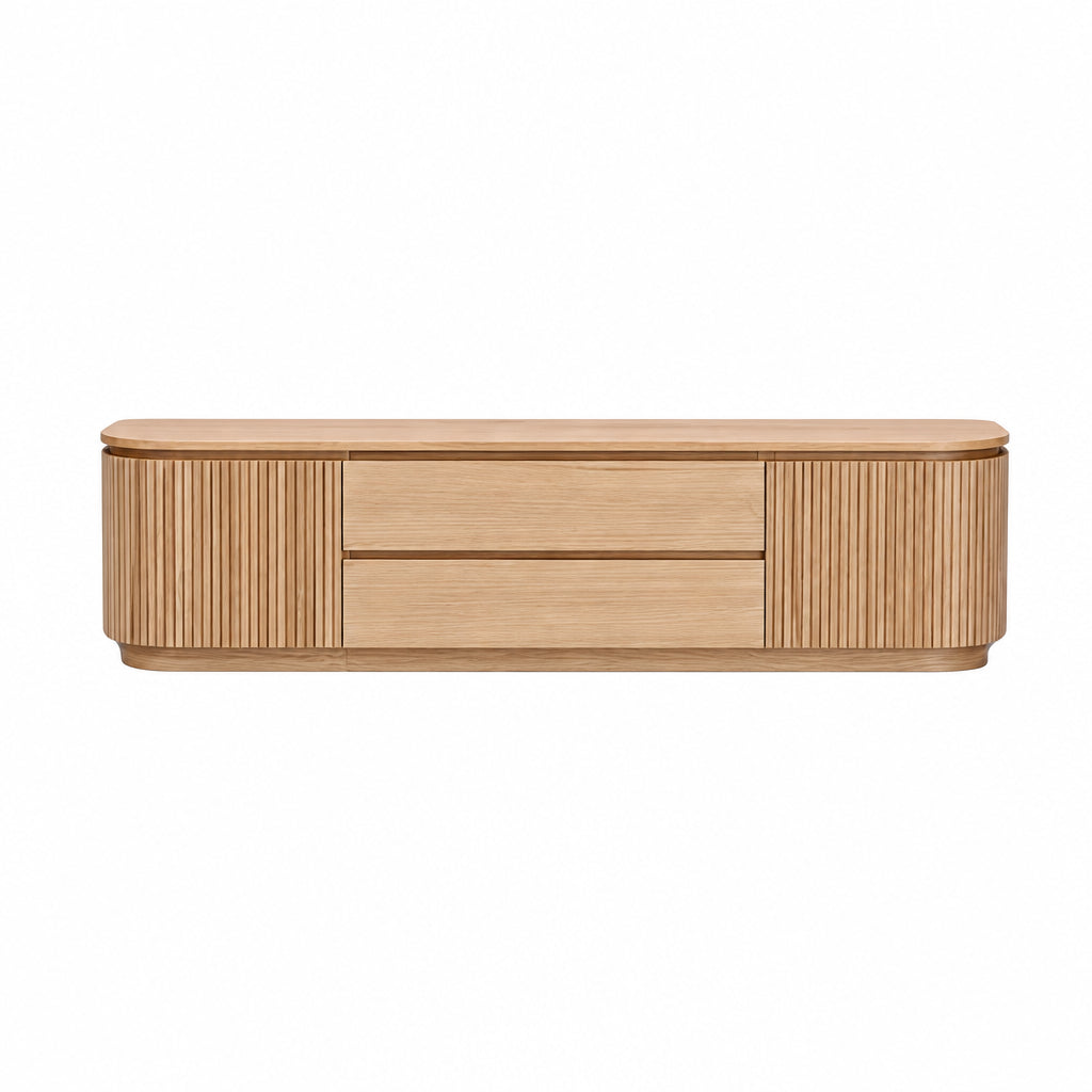 MD Spring Solid Timber 2 Door 2 Drawer TV Unit