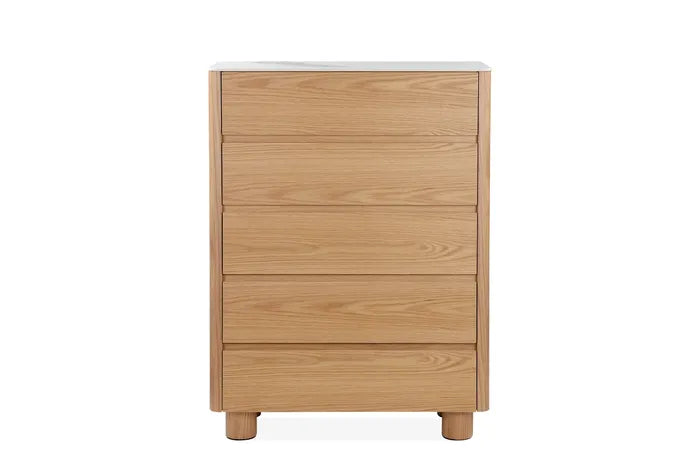 MD Calvin Tallboy + 5 Drawers - Ceramic Top