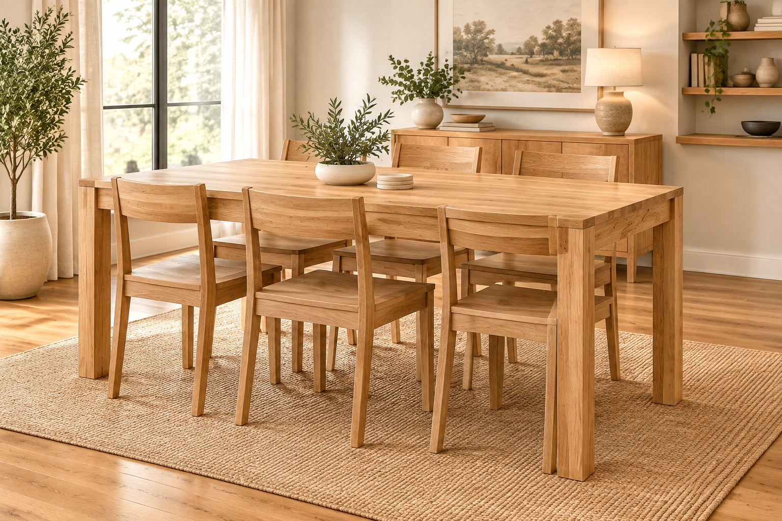 MD Laura Solid Timber 2.1 Meter Dining Table
