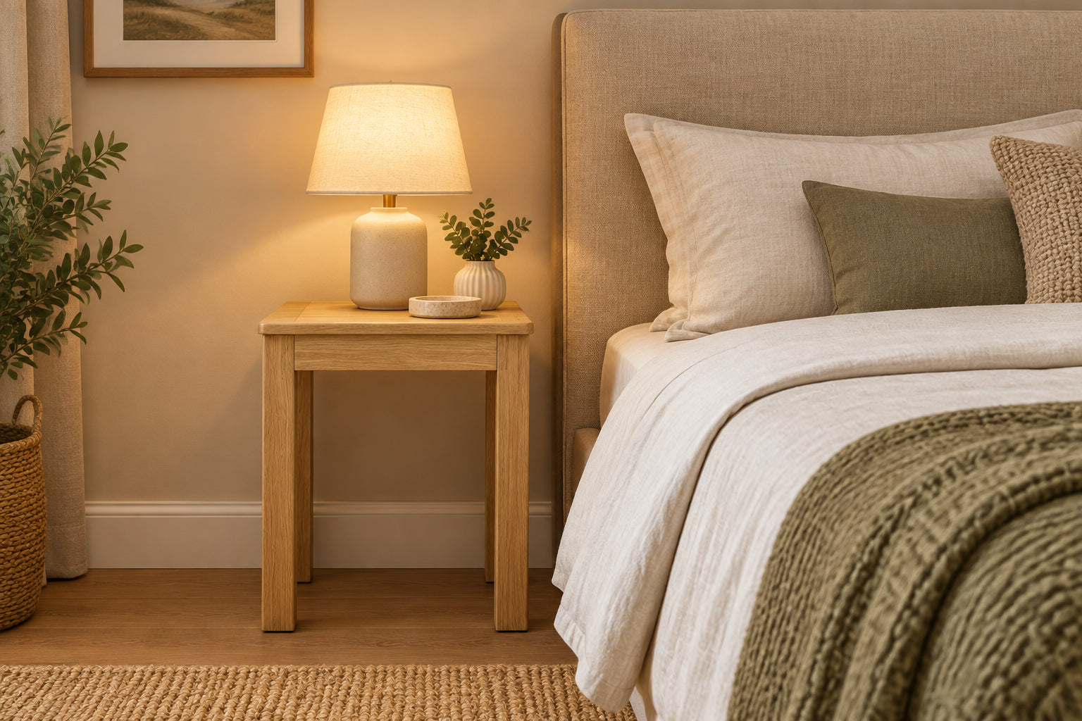 MD Laura Solid Timber Lamp Table