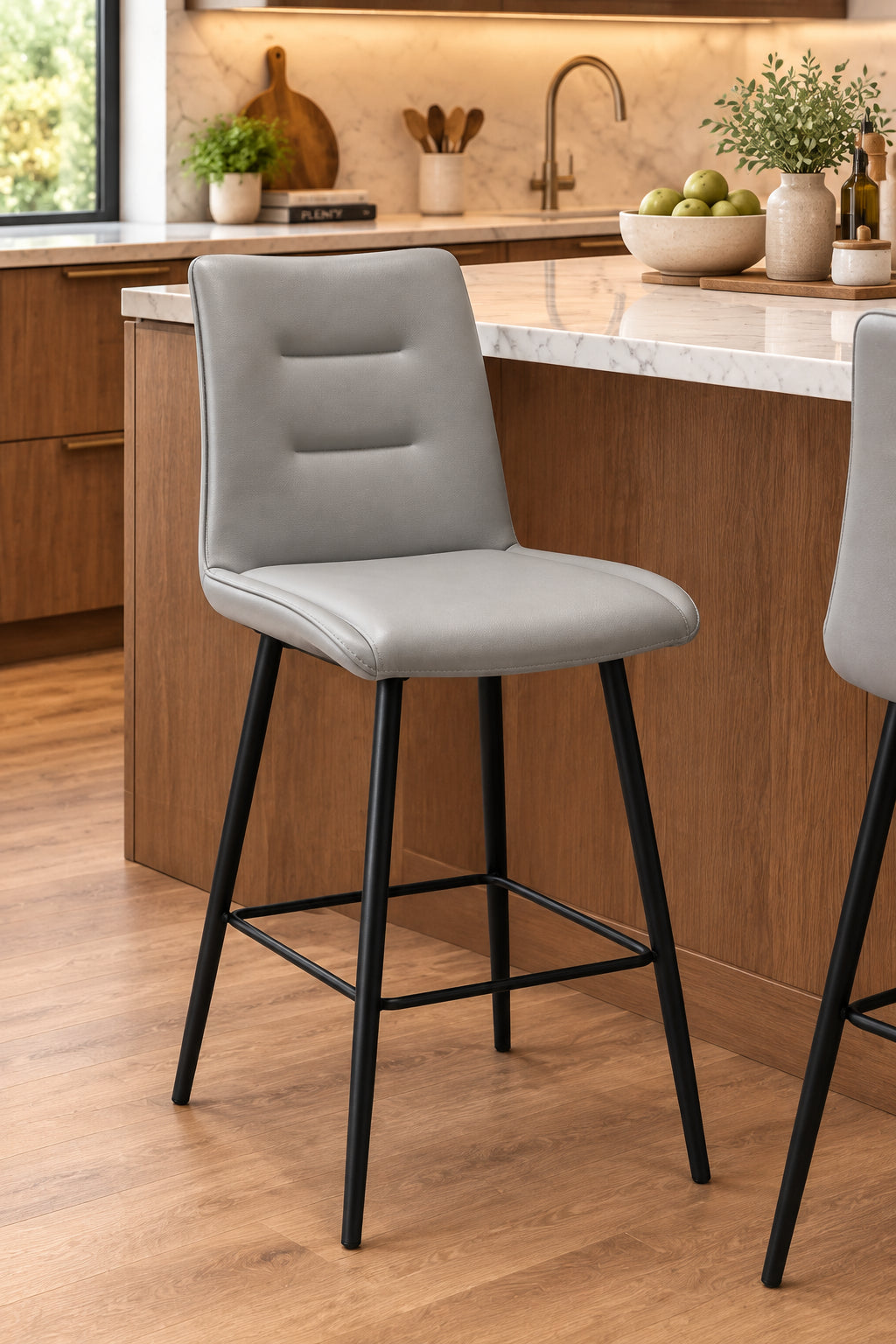 MD Norwest PU Leather Upholstered Bar Stool