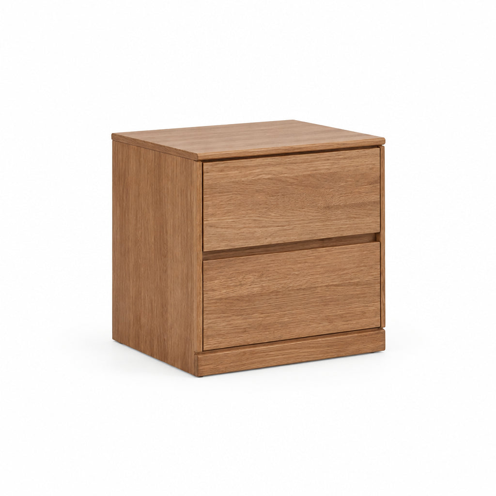 MD Pathway Solid Timber 2 Drawer Bedside Table