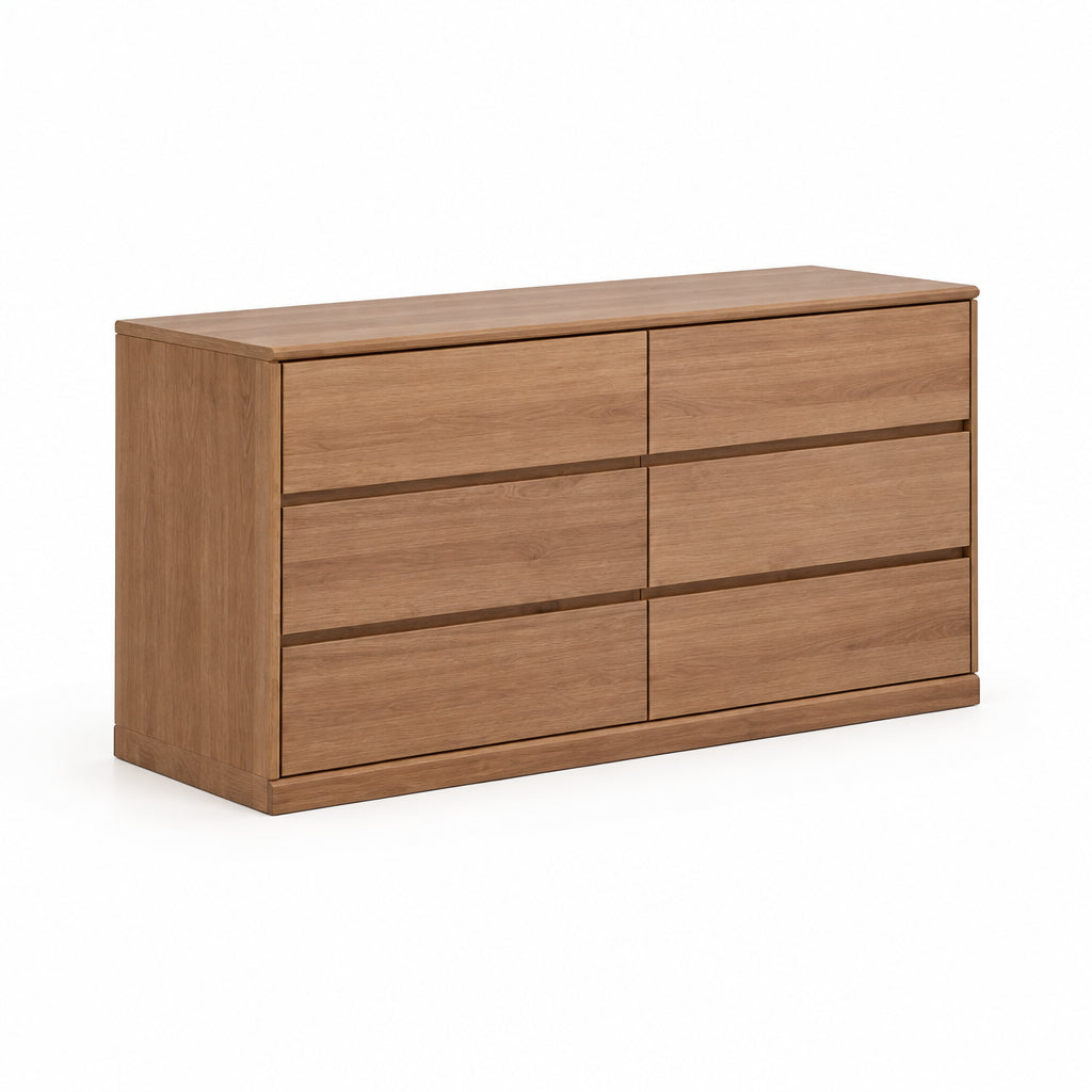MD Pathway Solid Timber 6 Drawer Low Chest of Drawers