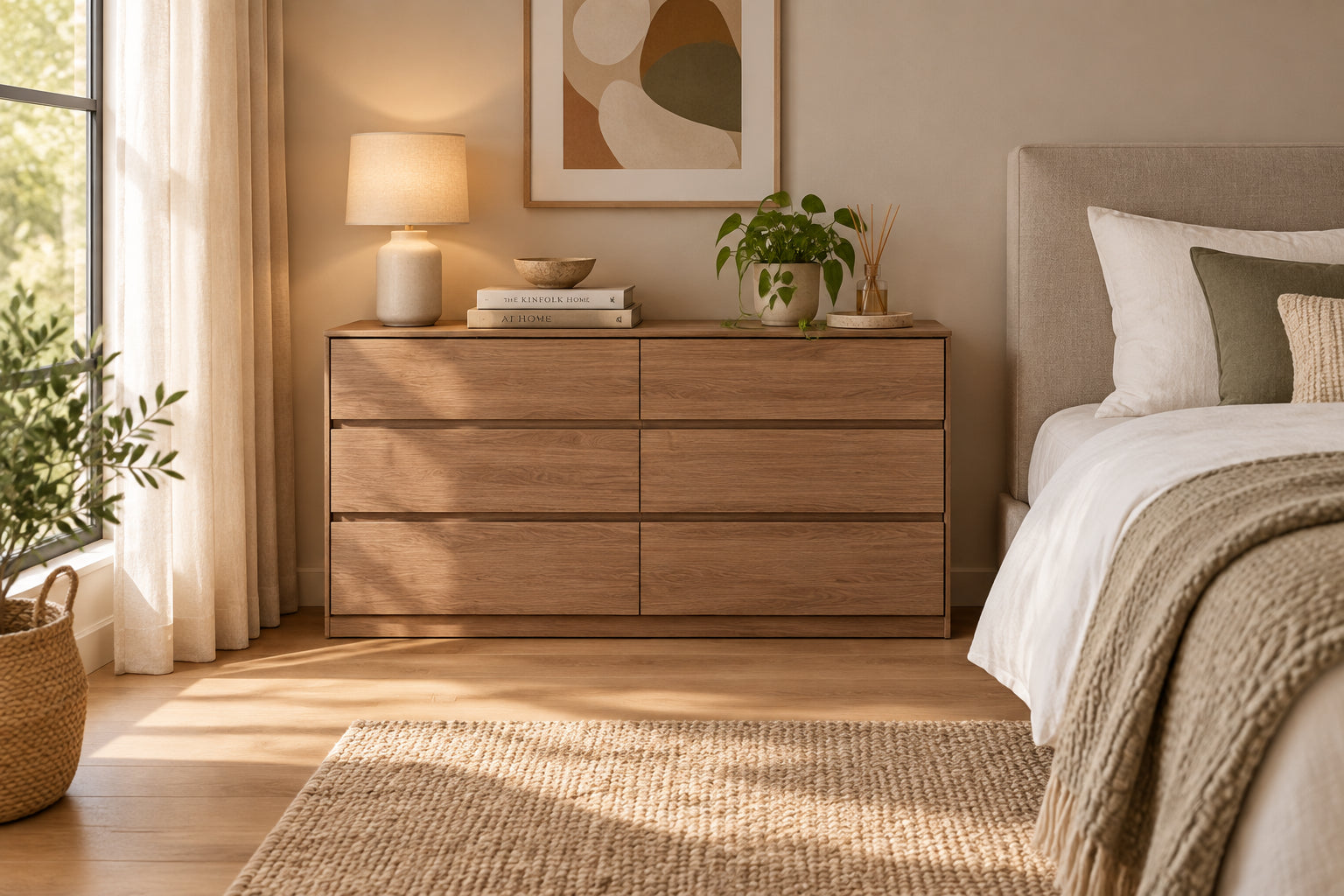 MD Pathway Solid Timber 6 Drawer Low Chest of Drawers