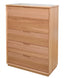 MD Deluxe Solid Timber 5 Drawer Tallboy