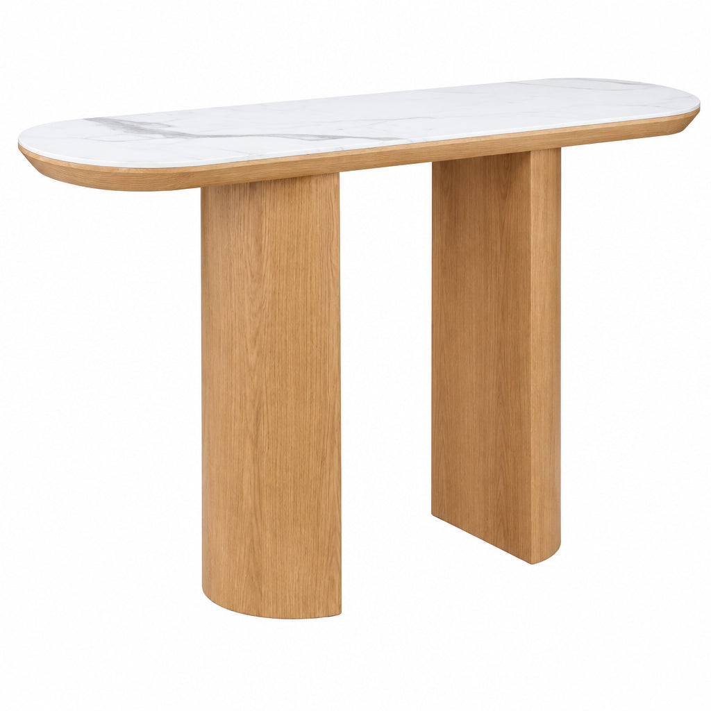 MD Calvin Solid Timber Base Ceramic Top Hall Table
