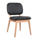 MD Dandy Leather Upholstered Timber Leg Dining Chair