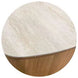 MD Elegant Solid Timber Base Natural Stone Top Lamp Table