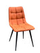 MD Jazz PU Leather Upholstered Metal Leg Chair