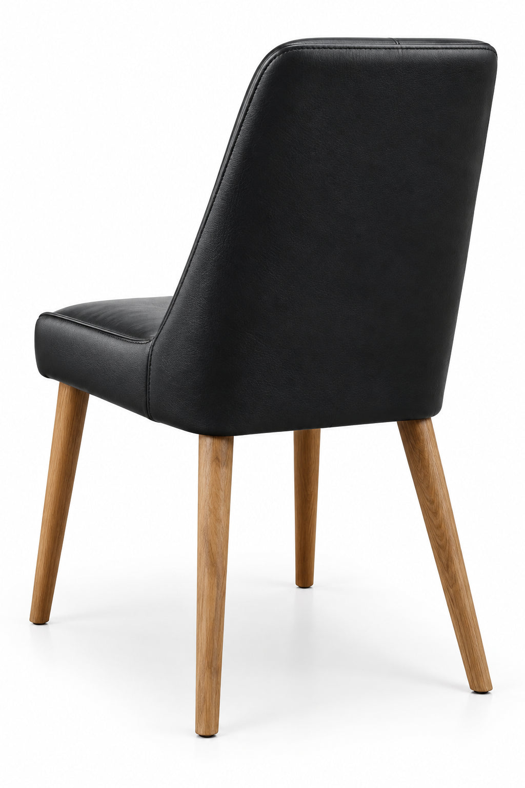 MD Picasa Timber Leg Genuine Leather Upholstered Dining Chair