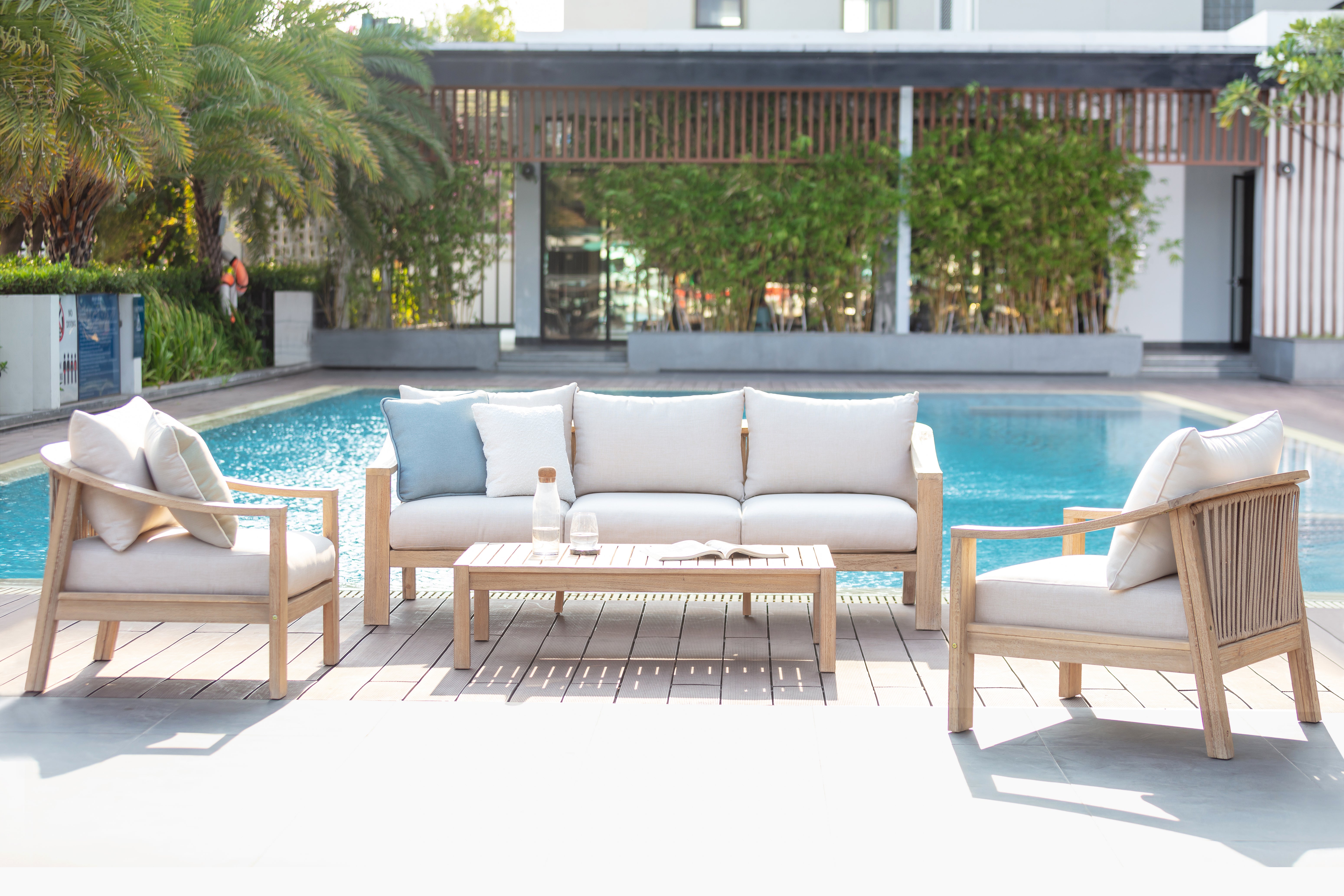 CR Sycamore Solid Timber Outdoor Coffee Table