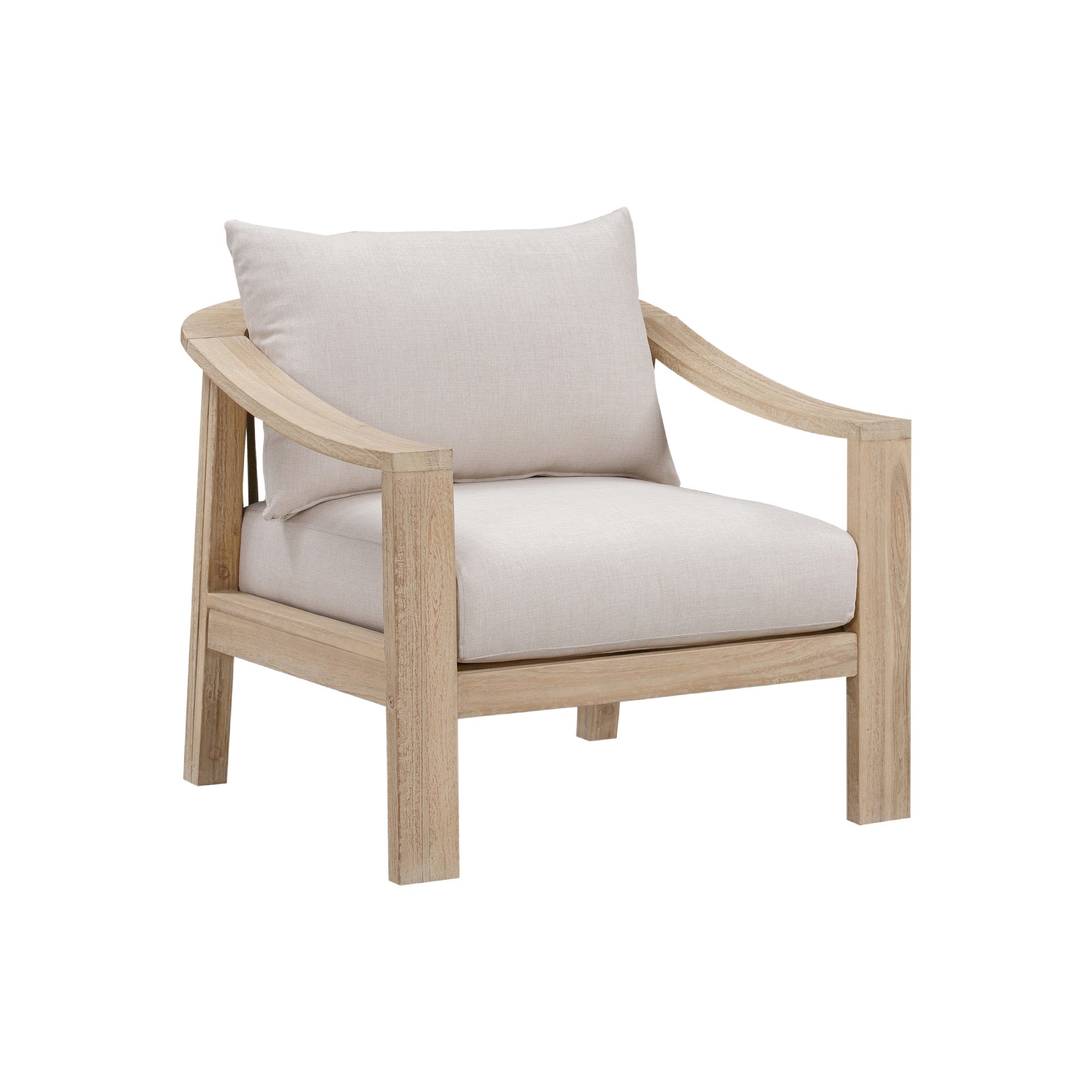 CR Sycamore Solid Timber Outdoor Armchair with Cushion