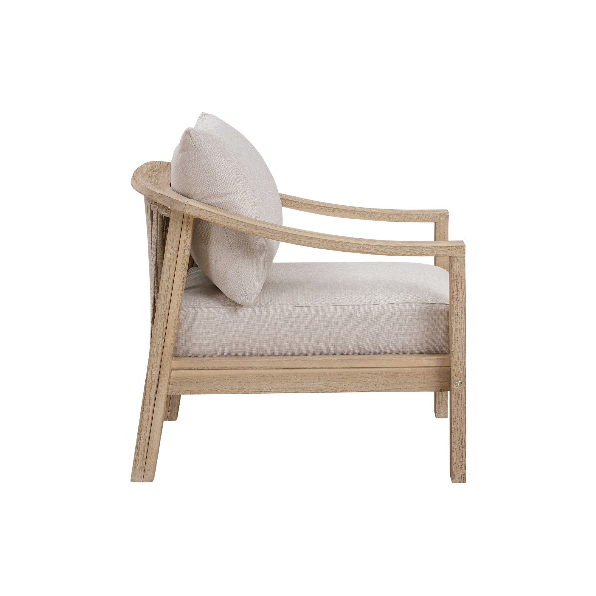 CR Sycamore Solid Timber Outdoor Armchair with Cushion