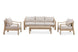 CR Sycamore Solid Timber 4 Piece Outdoor Lounge Set with Cushion