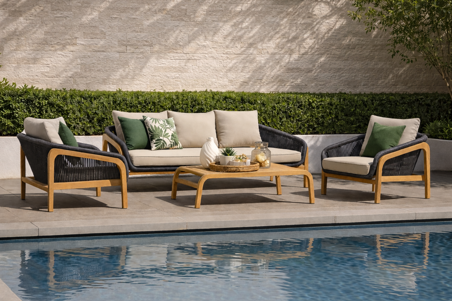 CR Cameo 4 Piece Outdoor Lounge Set with Cushion