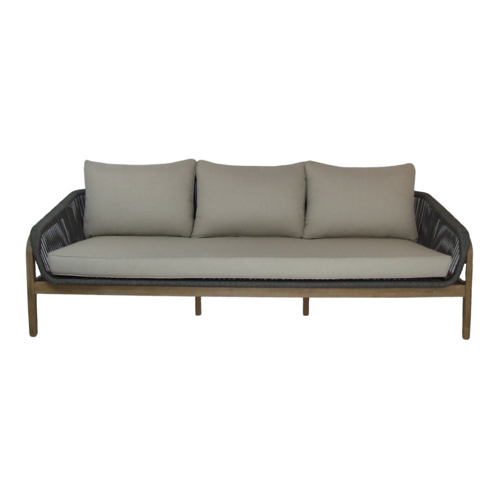 CR Cameo Timber Frame 3 Seater Outdoor Lounge with Cushion