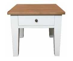 MF Lucia Oak Timber 1 Drawer Side Table
