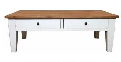 MF Lucia Oak Timber 2 Drawer 2 Way Coffee Table