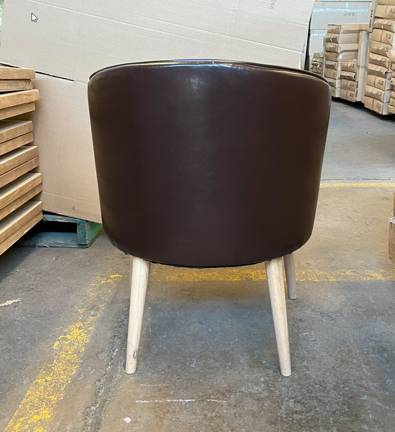 MF Apollo PU Dark Brown Leather Armchair