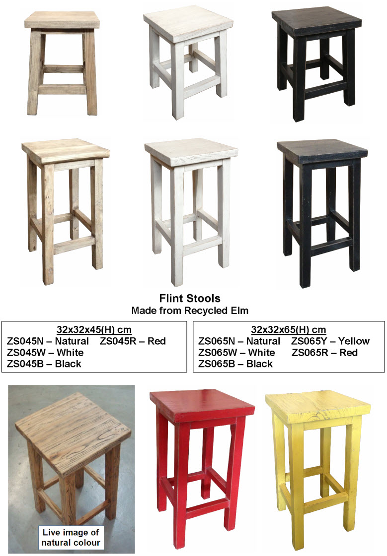 MF Flint Stool Square Seat