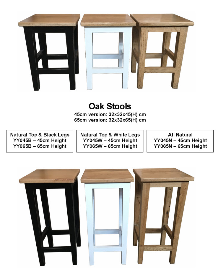 MF Oak Stools Oakwood
