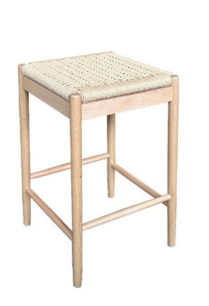MF Oslo Breakfasat Stool - Beechwood & Woven Rope