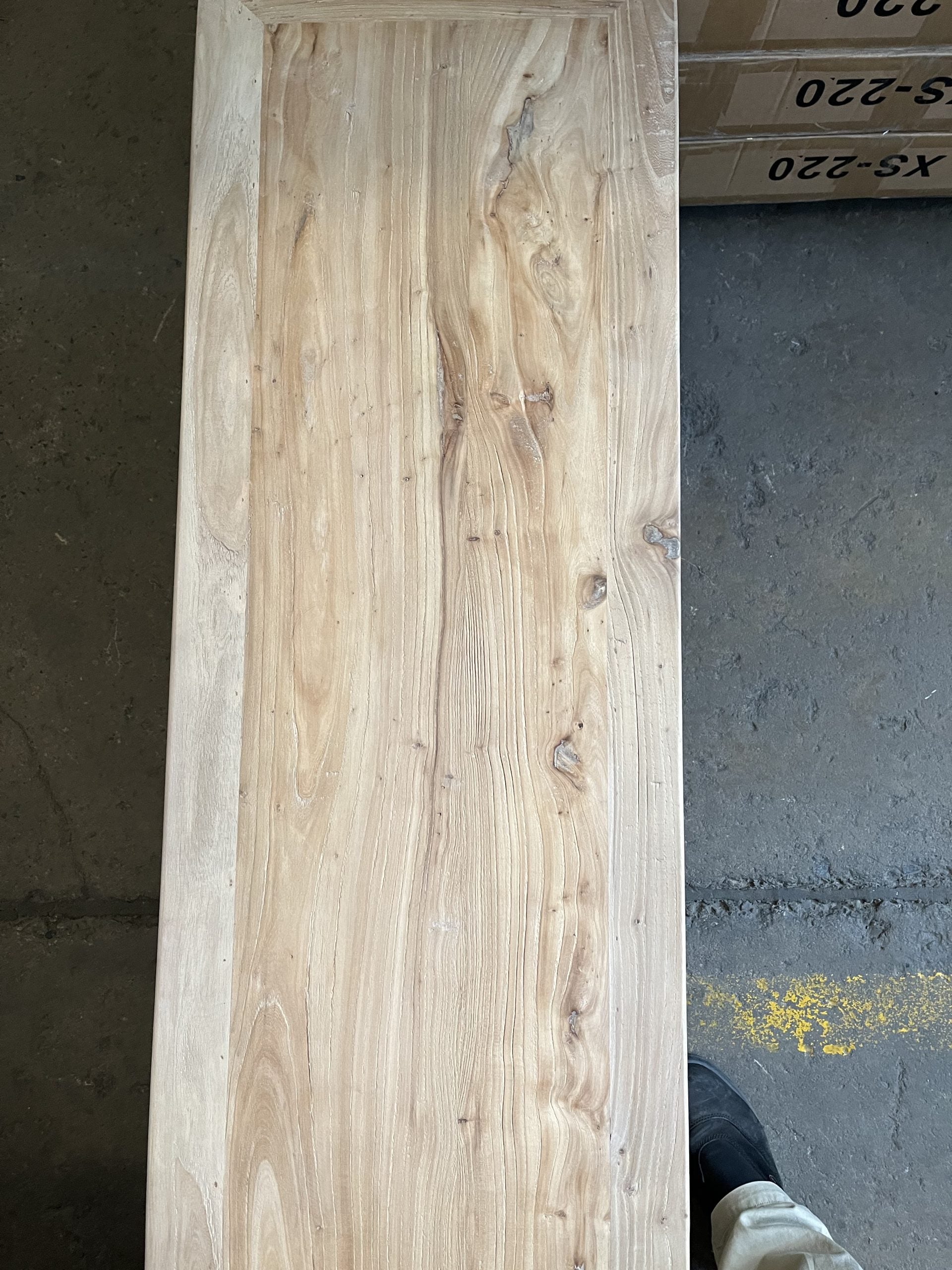 MF Recycled Elm Louvre 3 and 4 Doors Entertainment Unit