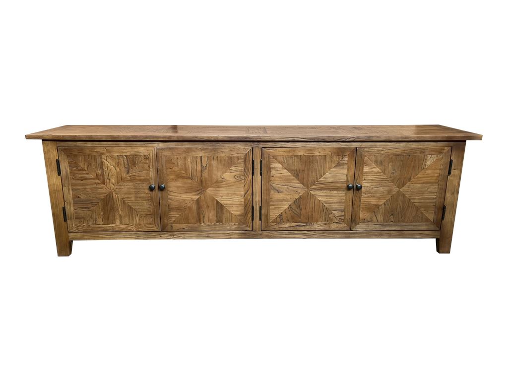 MF Recycled Elm arquetry TV Unit 4 Door