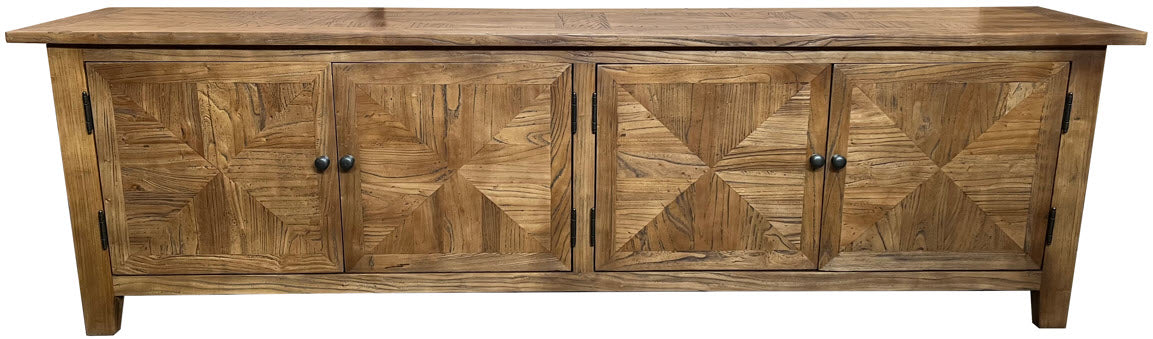 MF Recycled Elm arquetry TV Unit 4 Door