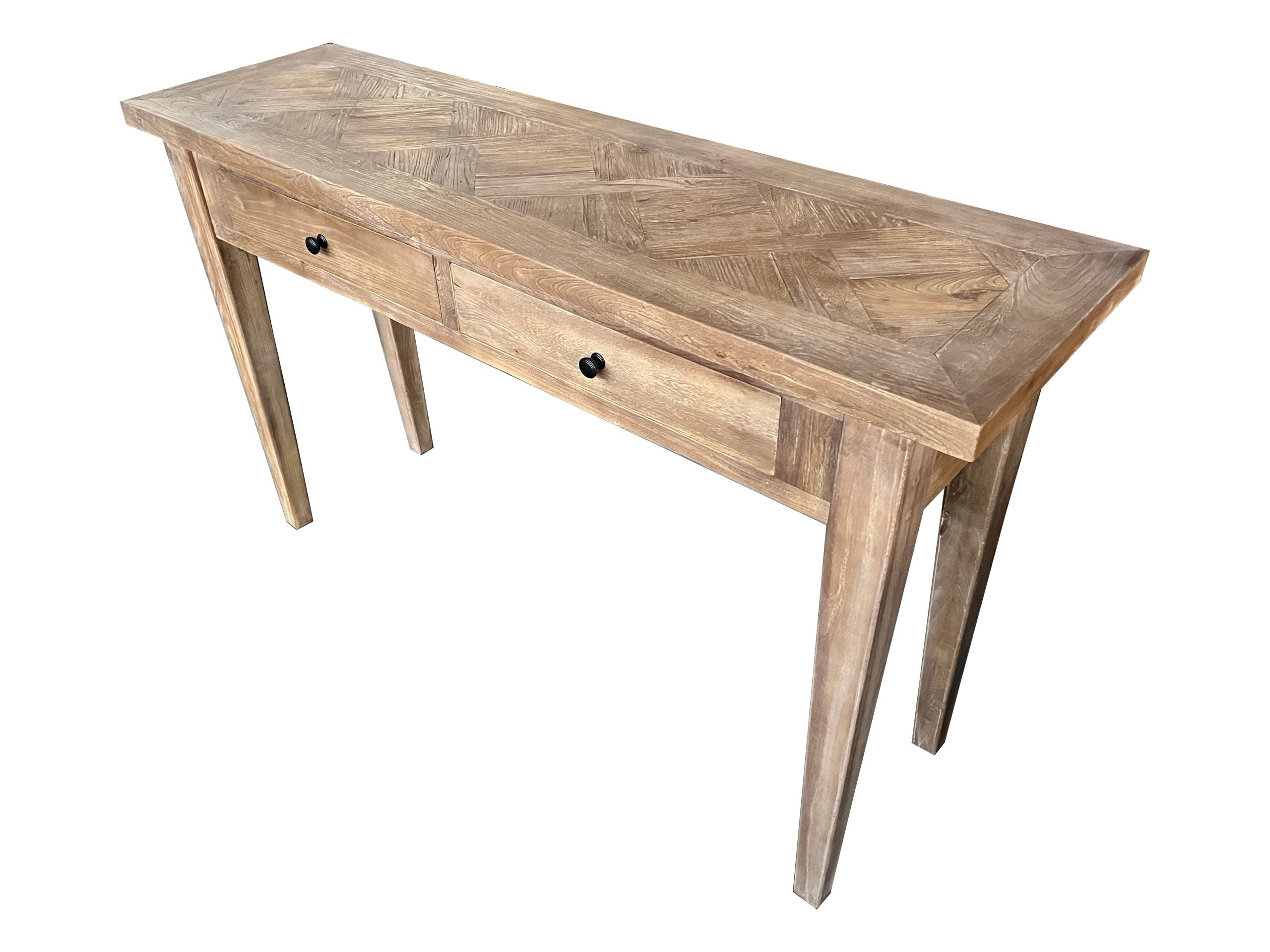 MF Casablanca Hall Table 2 & 3 Drawer Recycled Elm Timber