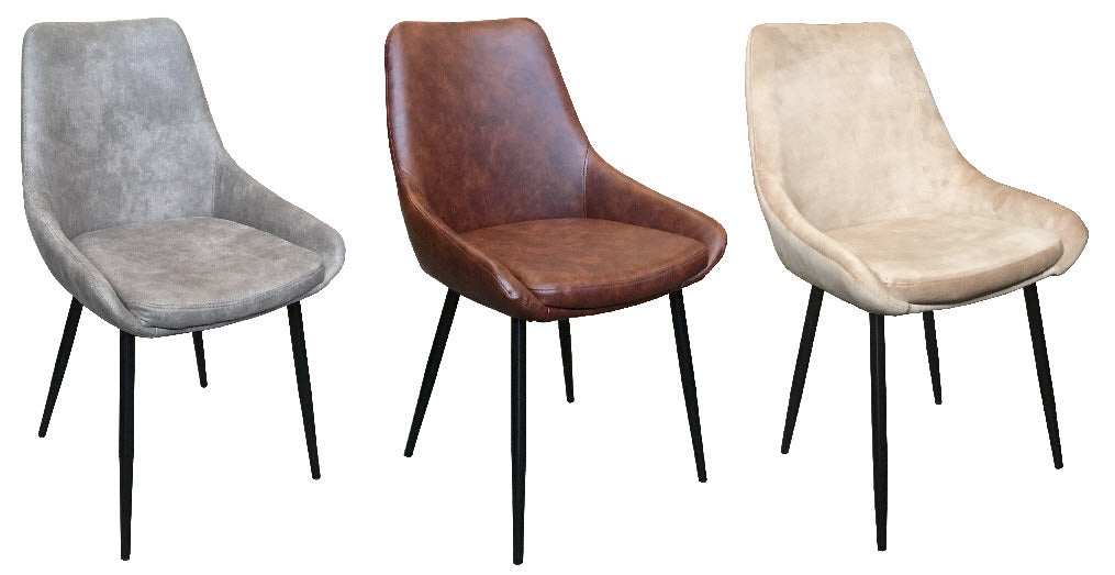 MF Madeleine Reddish Brown PU Upholstered Chair