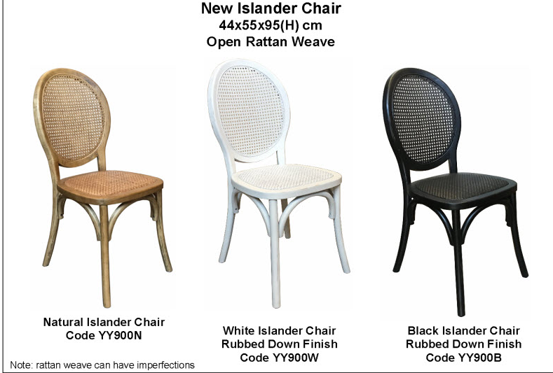 MF New Islander Dining Chair in Rattan Seat and Backrest
