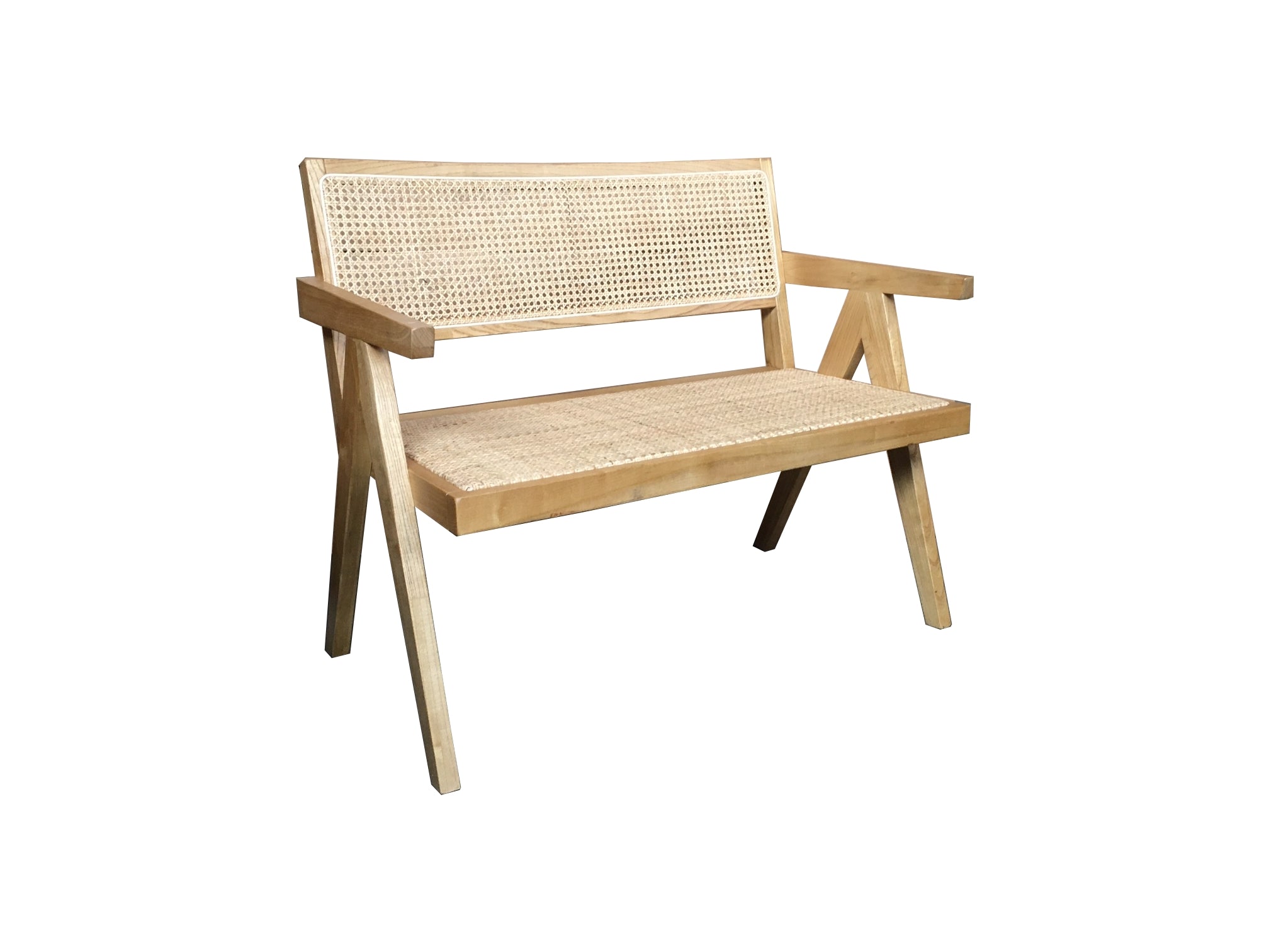 MF Pier Rattan Bench with Backrest