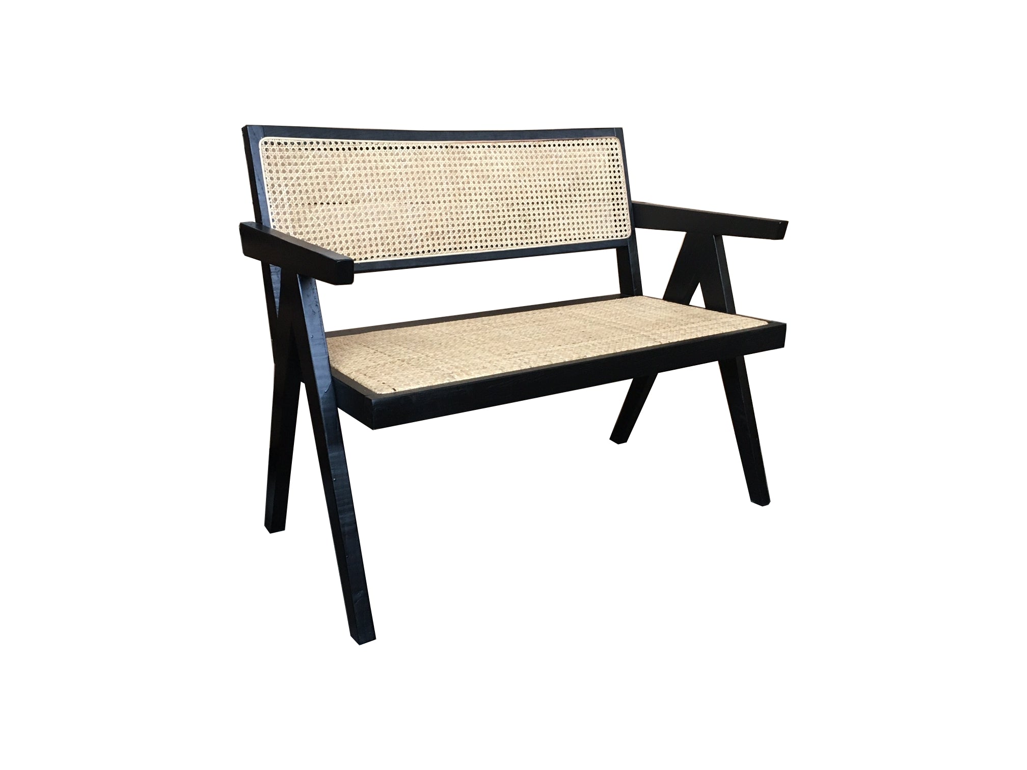 MF Pier Rattan Bench with Backrest