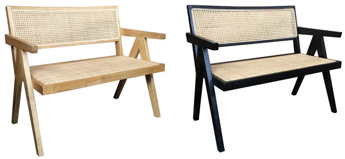 MF Pier Rattan Bench with Backrest