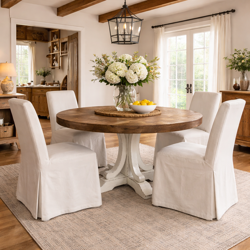 MF Ronde Recycled Elm Timber Round Dining Table