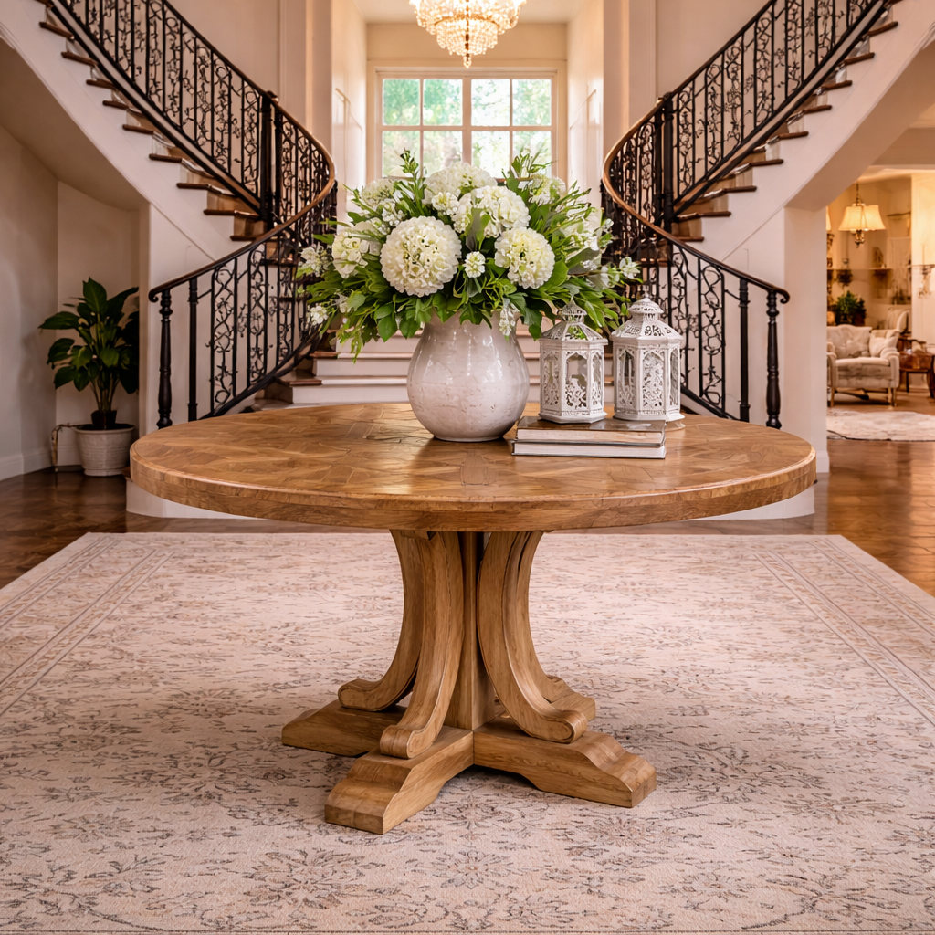 MF Ronde Recycled Elm Timber Round Dining Table