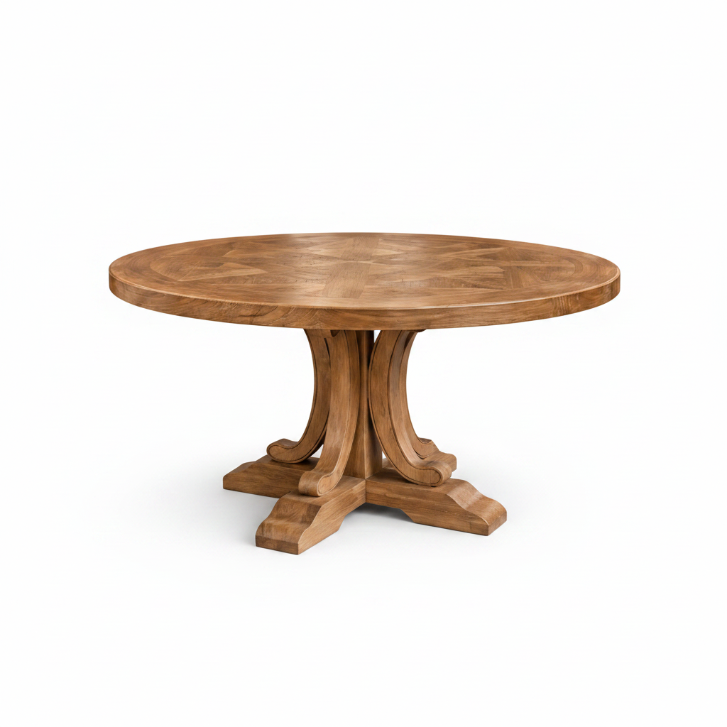 MF Ronde Recycled Elm Timber Round Dining Table