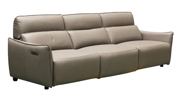 EL Murphy Mocha Leather 3 Seater Sofa