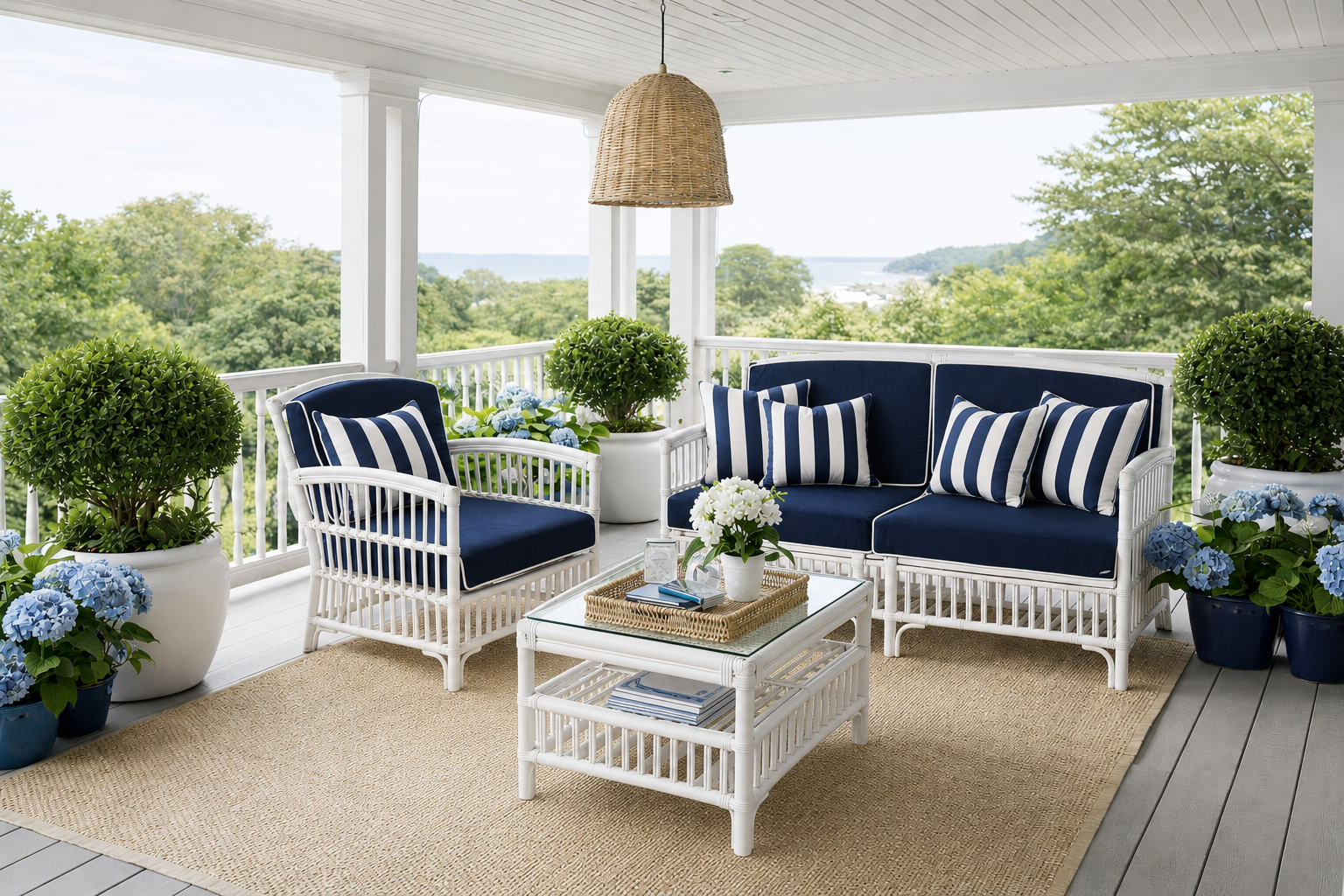 CR Americana 2.5 Seater Rattan Sofa with Cushion