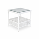 CR Americana Rattan with Glass Top Side Table
